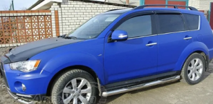 Дефлекторы окон (ветровики) Mitsubishi Outlander II 2007-2012/Peugeot 4007 2007"EuroStandard" (Митсубиши Аутлендер) Кобра Тюнинг